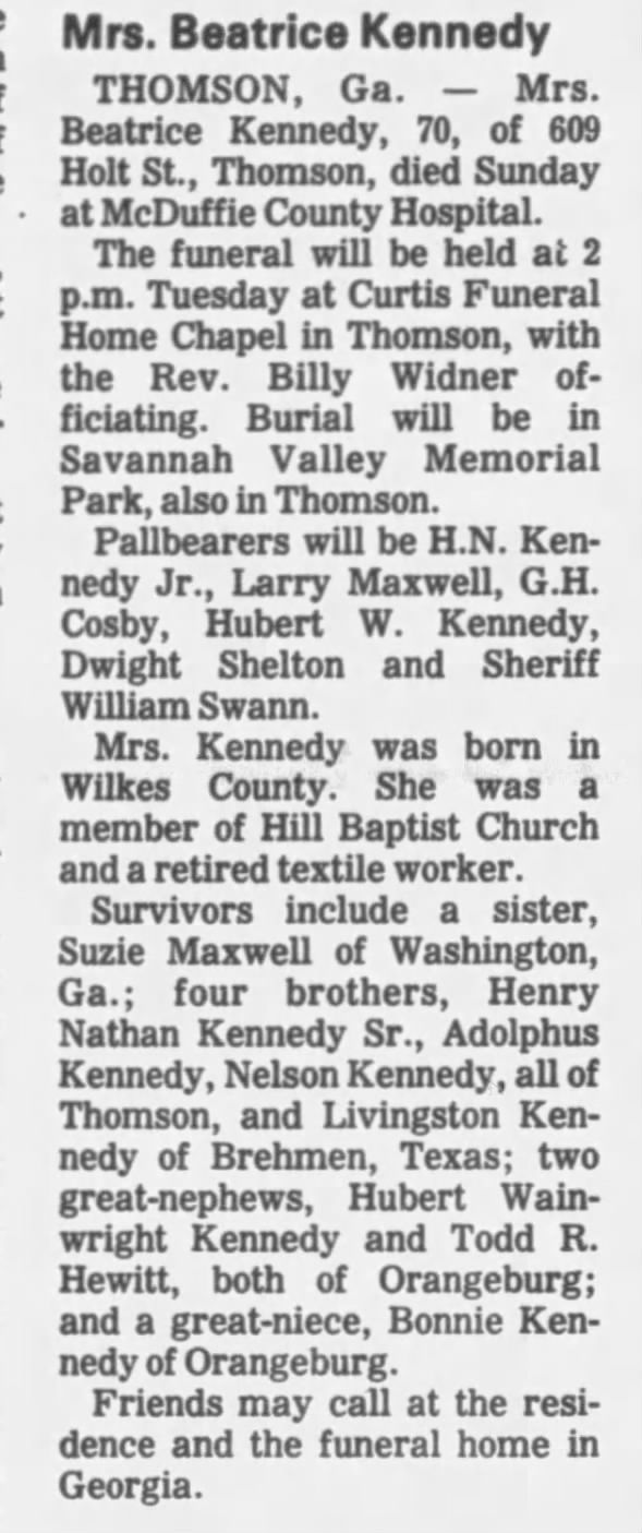 Clipping from The Times and Democrat
